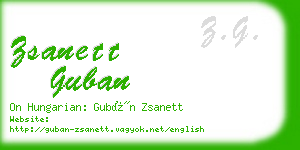 zsanett guban business card
